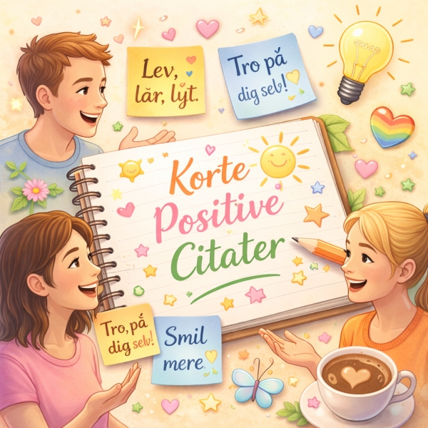 notesbog med korte citater